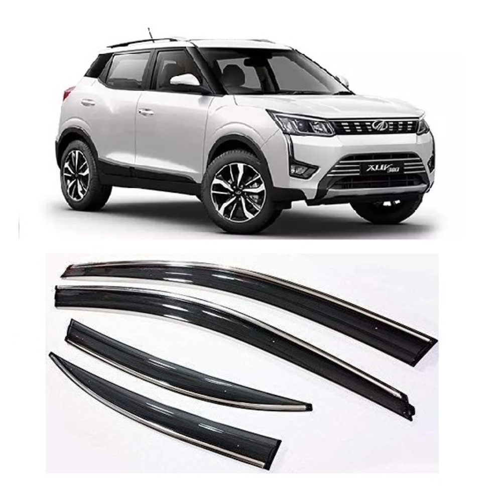 rain window door visor wind deflectors and sunshield protectors XUV 300  - black 